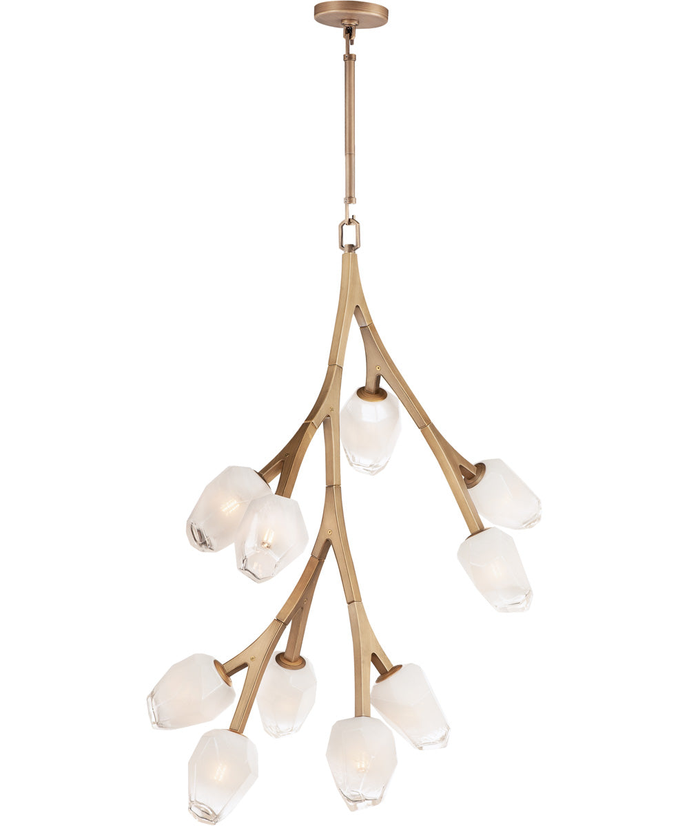 Blossom 10-Light LED Pendant Natural Aged Brass