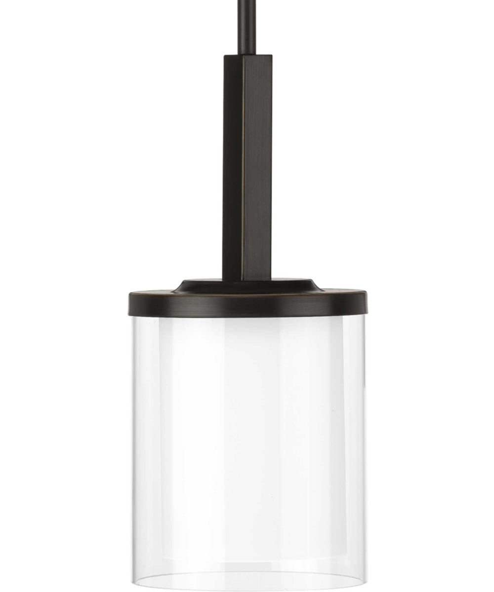 Mast 1-Light Clear Glass Coastal Mini-Pendant Light Antique Bronze