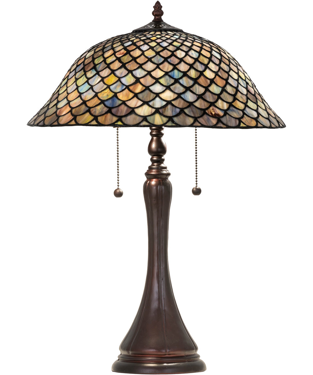 23"H Fish Scale  Table Lamp