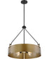 Halter 4-Light Pendant Matte Black / Natural Brass