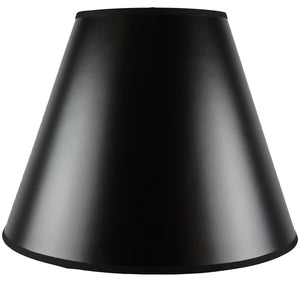 6x12x9 SLIP UNO FITTER Hard Back Empire Lamp Shade Black Parchment