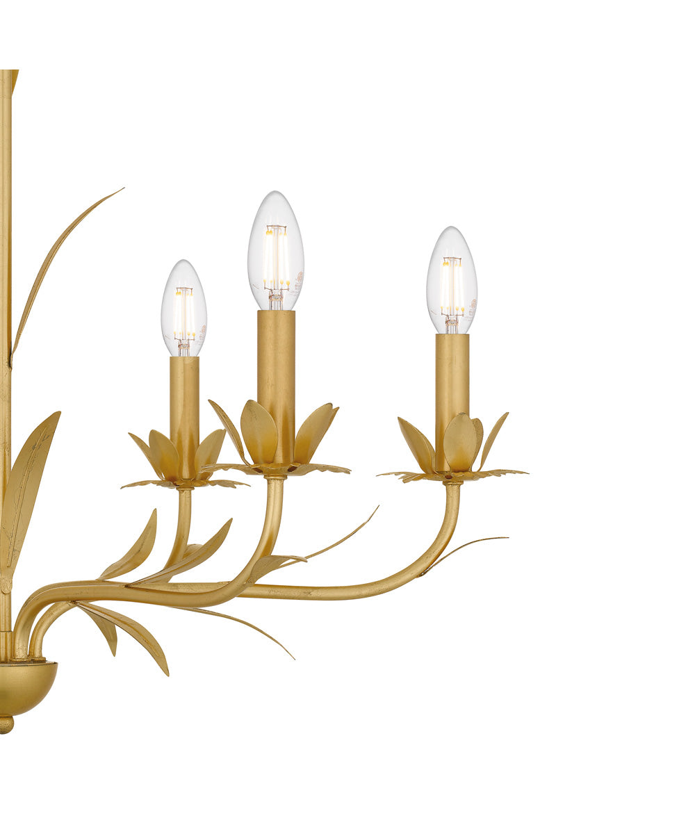 Maria 6-light Chandelier Gold Leaf