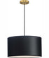 Markor 1-Light Black Parchment Shade Transitional Pendant Brushed Nickel;Matte Black;Vintage Brass