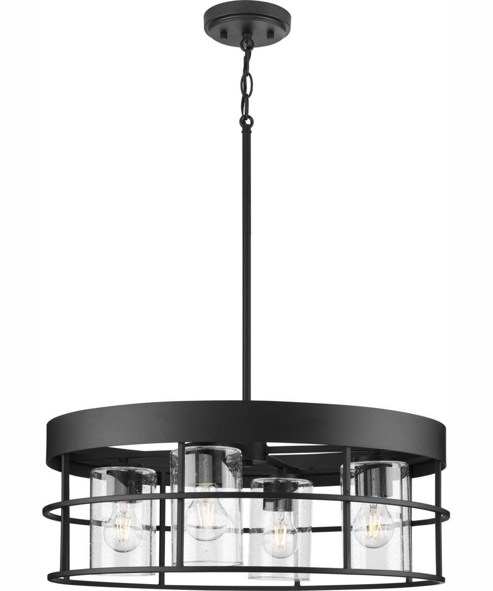Burgess 4-Light Modern Farmhouse Chandelier Matte Black