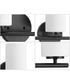 Replay 4-Light Etched Glass Modern Bath Vanity Light Textured Black