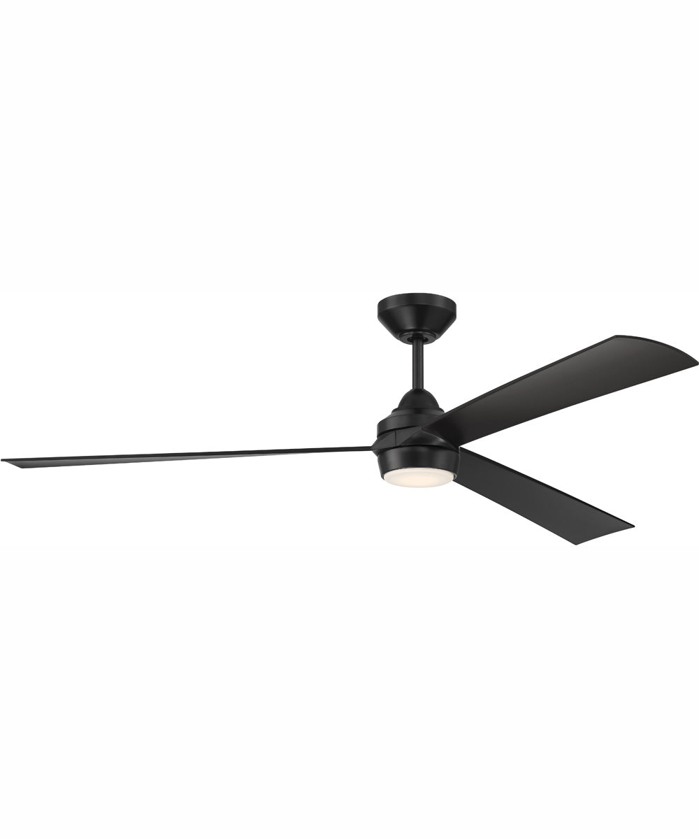 60" Sterling 1-Light Indoor/Outdoor Ceiling Fan Flat Black