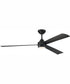 60" Sterling 1-Light Indoor/Outdoor Ceiling Fan Flat Black