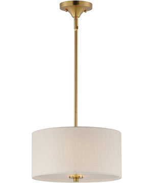 Bongo 2-Light Pendant / Semi-Flush Mount Natural Aged Brass