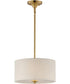 Bongo 2-Light Pendant / Semi-Flush Mount Natural Aged Brass