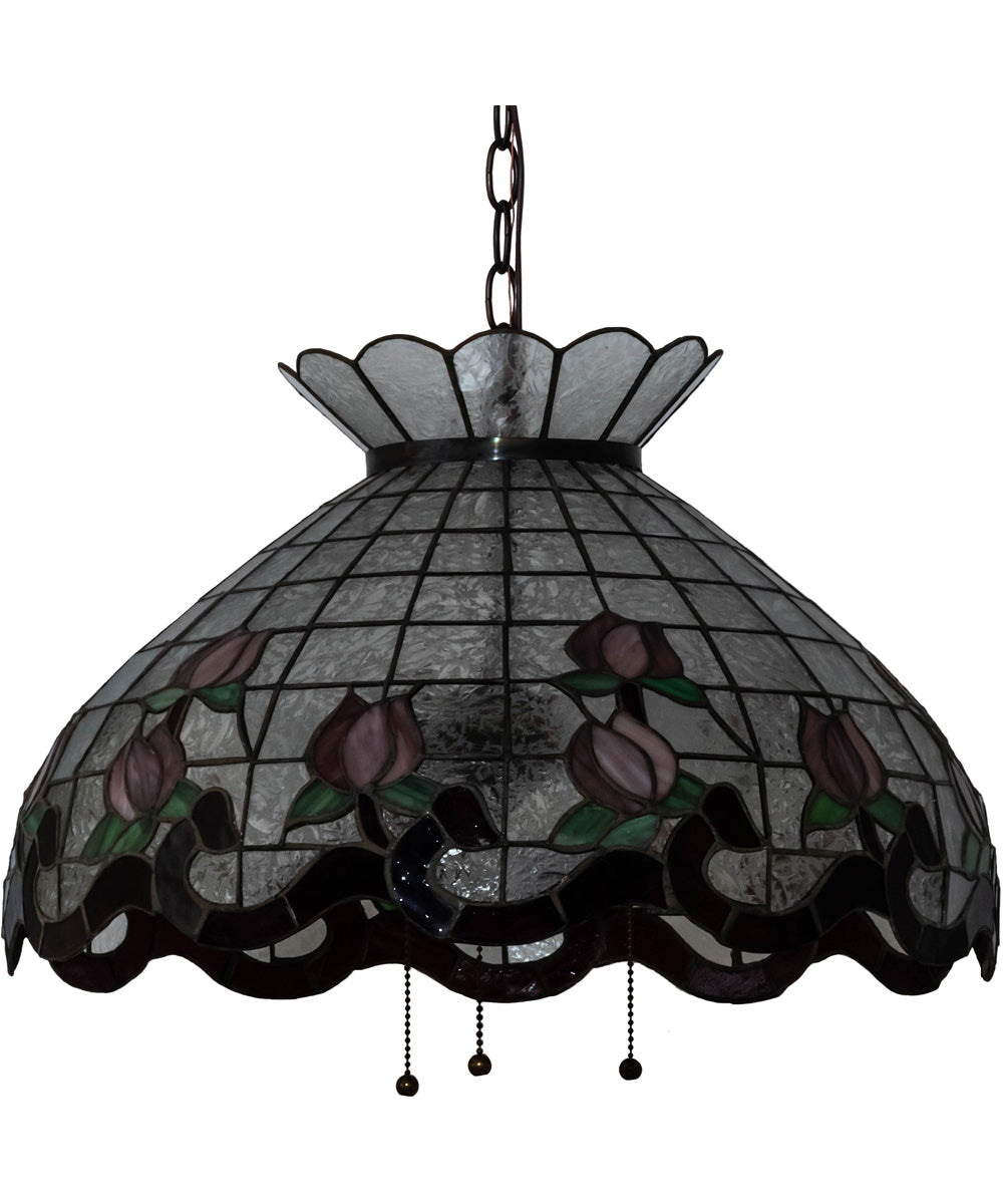 20" Wide Roseborder Pendant