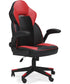 Lynxtyn Home Office Swivel Desk Chair Red/Black