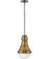 Oliver 1-Light Small Pendant in Heritage Brass