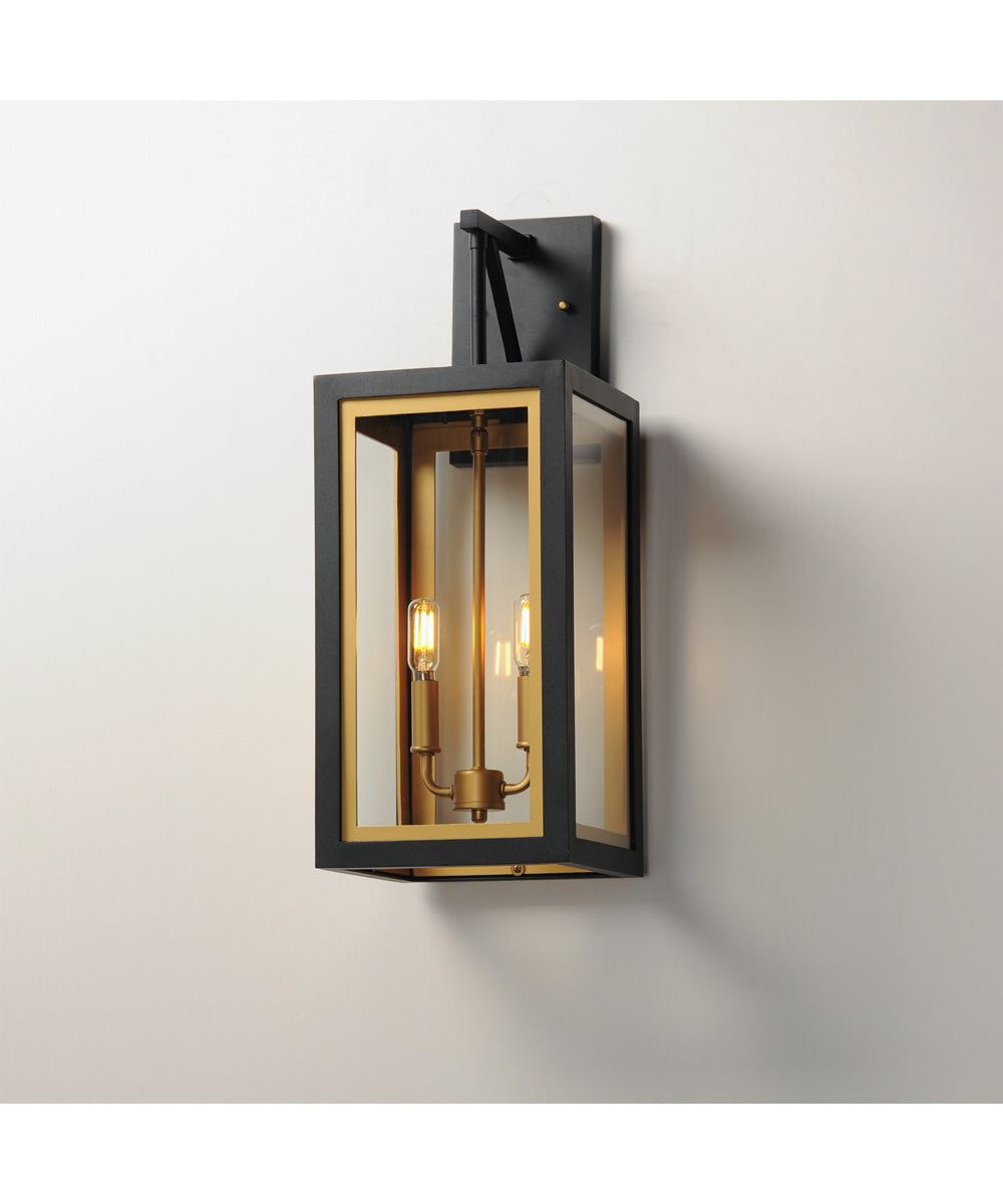 Neoclass 2-Light Outdoor Sconce Black / Gold