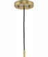 Perimeter 1-Light Mid-Century Modern Pendant with metal Shade Brushed Gold