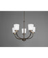 West Village 5-Light Etched Double Prismatic Glass Farmhouse Chandelier Light Antique Bronze