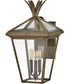 Palma 3-Light Large Outdoor Wall Mount Lantern in Burnished Bronze