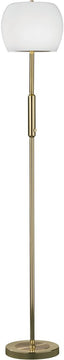 59"H Pear LED Floor Lamp  Polished Brass