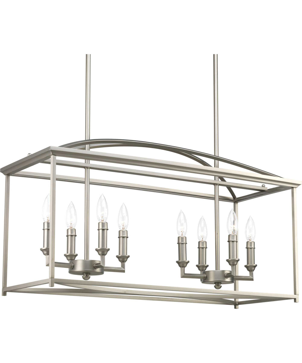 Piedmont 8-Light Farmhouse Chandelier Light Burnished Silver