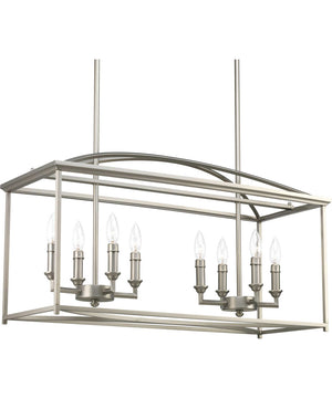 Piedmont 8-Light Farmhouse Chandelier Light Burnished Silver
