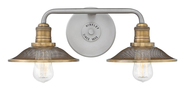 19"W Rigby 2-Light Bath Two Light in Antique Nickel