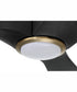 60" Envy 1-Light Indoor/Outdoor Ceiling Fan Flat Black/Satin Brass