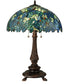 26"H Nightfall Wisteria  2-Light Tiffany Table Lamp Brown