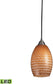 6"W Mulinello 1-Light LED Pendant Satin Nickel/Cocoa Glass