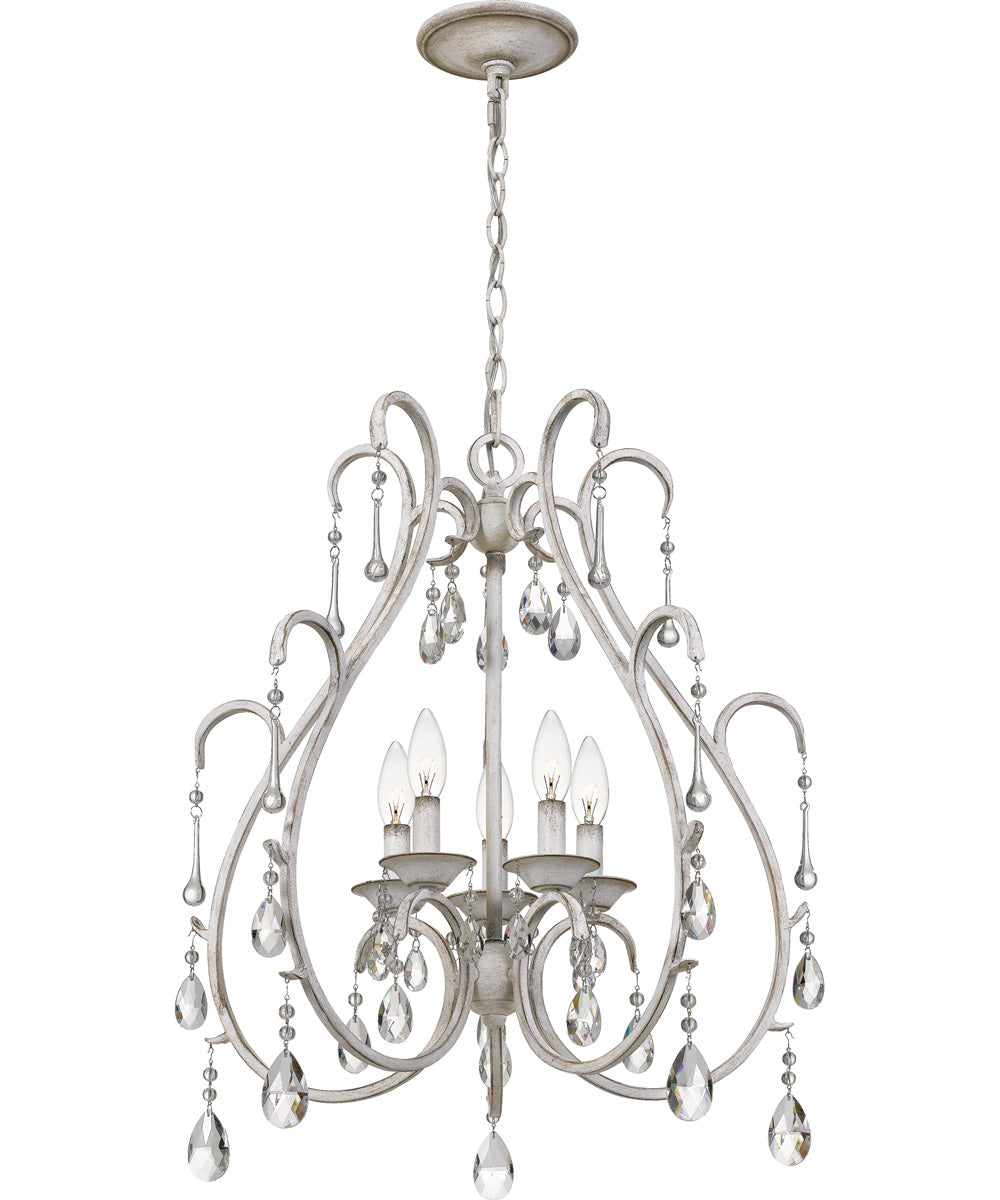 Blanca 5-light Chandelier Antique White