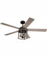 56" Nicolas 4-Light Ceiling Fan Flat Black/Light Wenge