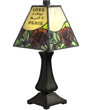 Inspirational LED Rose Tiffany Accent Lamp