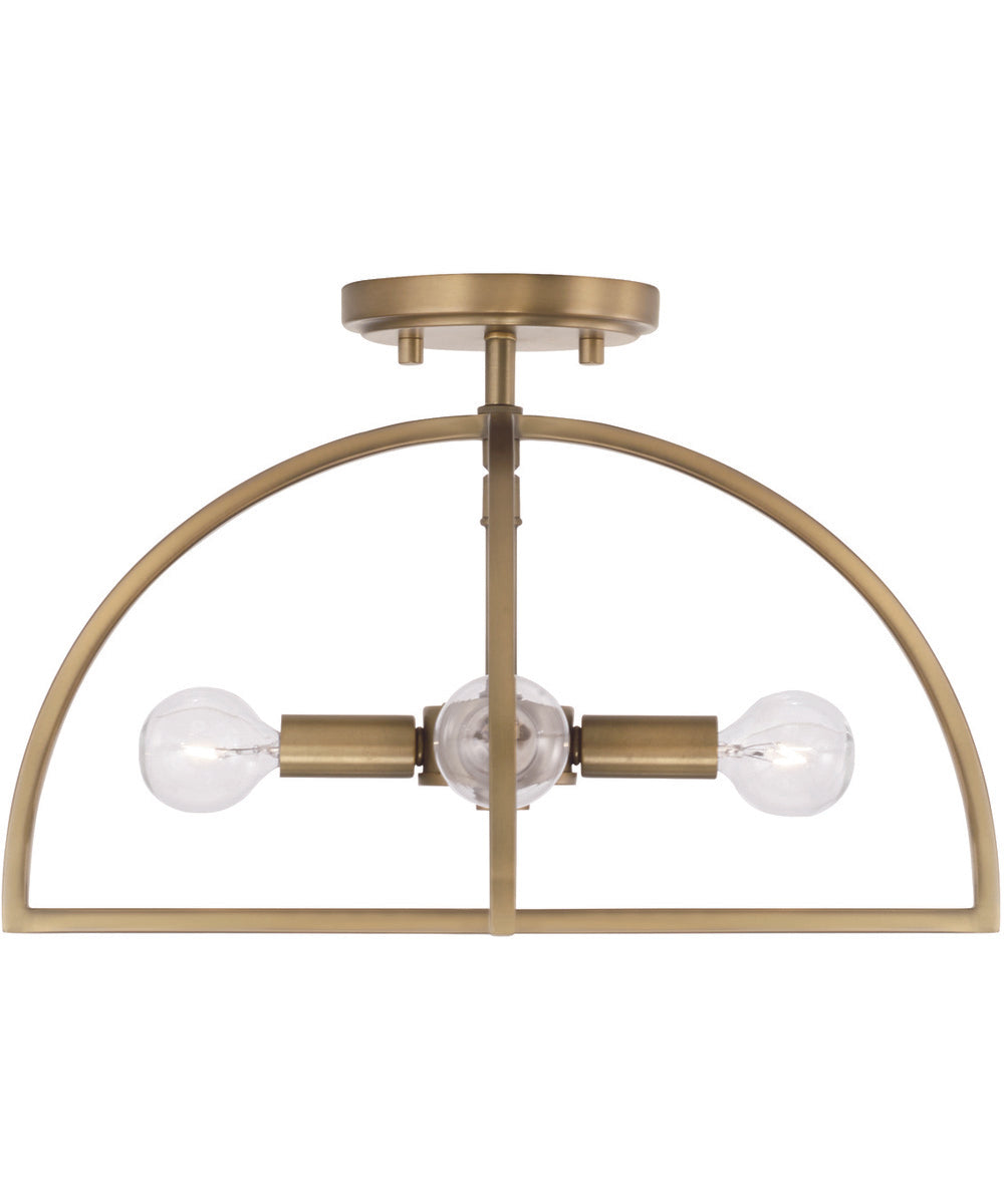 Lawson 4-Light Semi-Flush Aged Brass