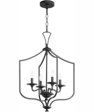Maryse 4-light Entry Foyer Hall Chandelier Matte Black