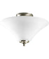 Joy 2-Light 13-1/4" Semi Flush Brushed Nickel