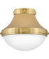 Oliver 1-Light Small Flush Mount in Bright Brass