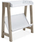 Blariden Small Bookcase White/Tan