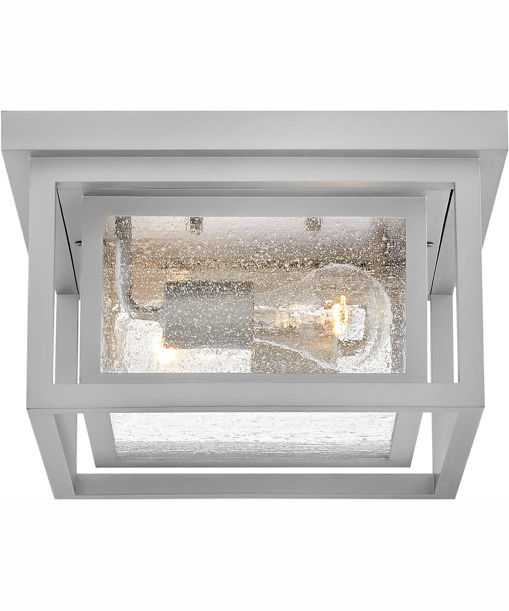 Republic 2-Light Medium Flush Mount in Satin Nickel