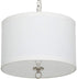 14"W Light Pendant Brushed Nickel Finish with Oatmeal Linen Shade