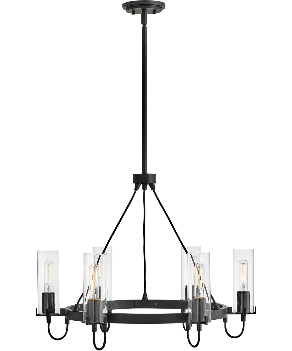 Ryden 6-Light Medium Chandelier in Black