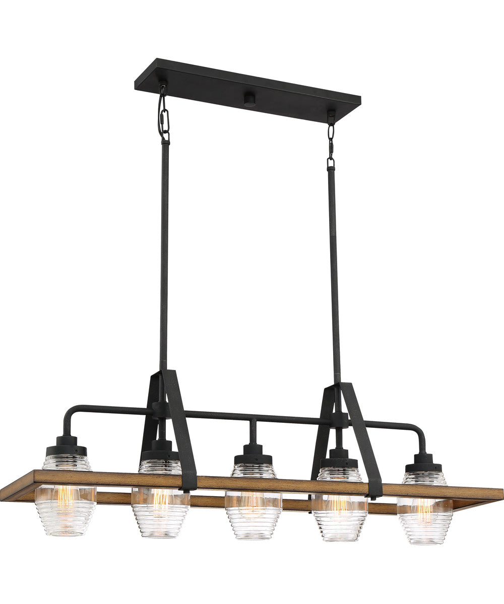 Guilford 5-light Island Light Grey Ash