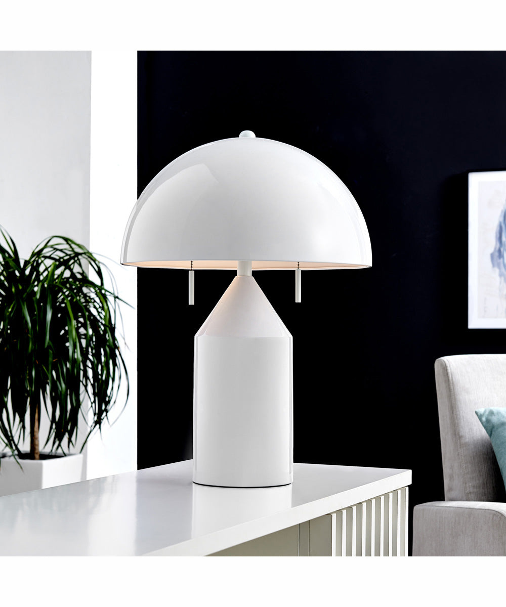 Ranae 2-Light Metal Table Lamp White