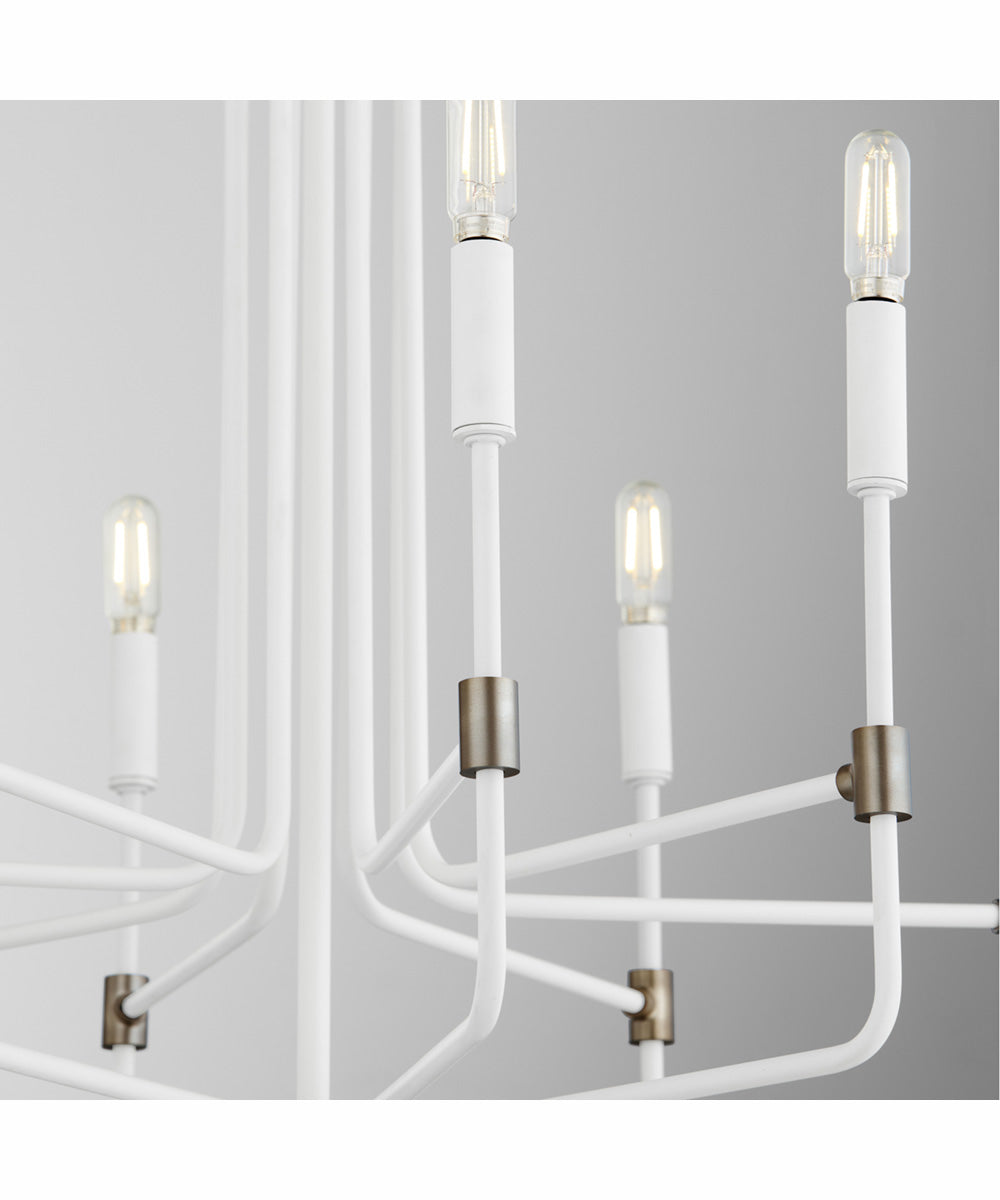 Davies 8-light Chandelier Studio White w/ Dark Brass