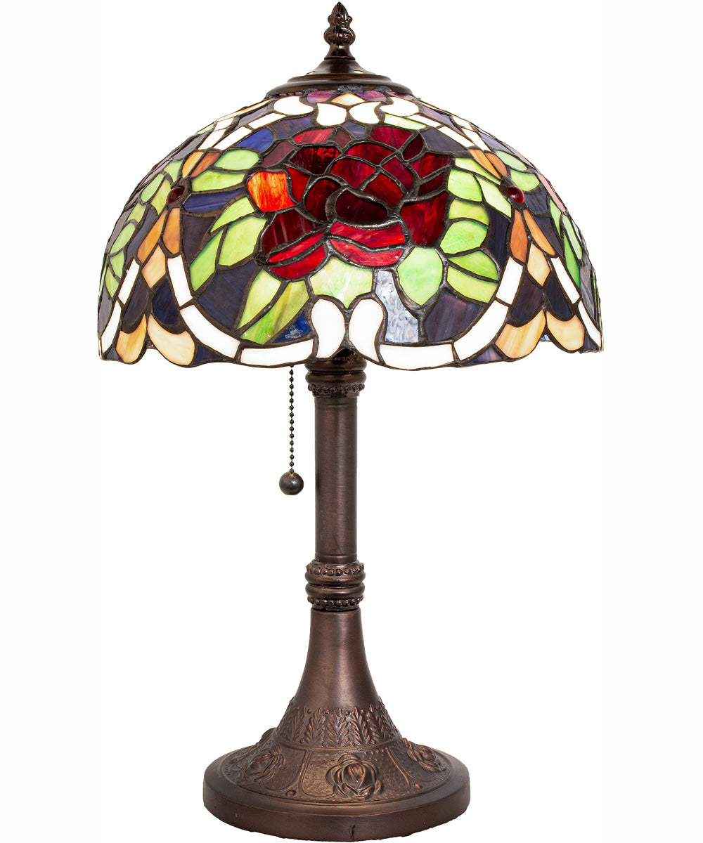 17" High Renaissance Rose Accent Lamp