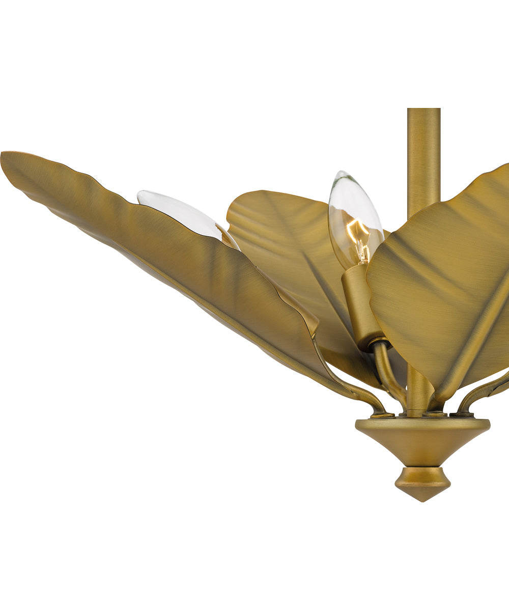 Bayley Large 4-light Semi Flush Mount Aged Brass