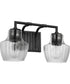 Destin 2-Light Vanity & Wall Black / Silver Accents