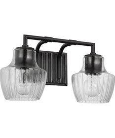 Destin 2-Light Vanity & Wall Black / Silver Accents