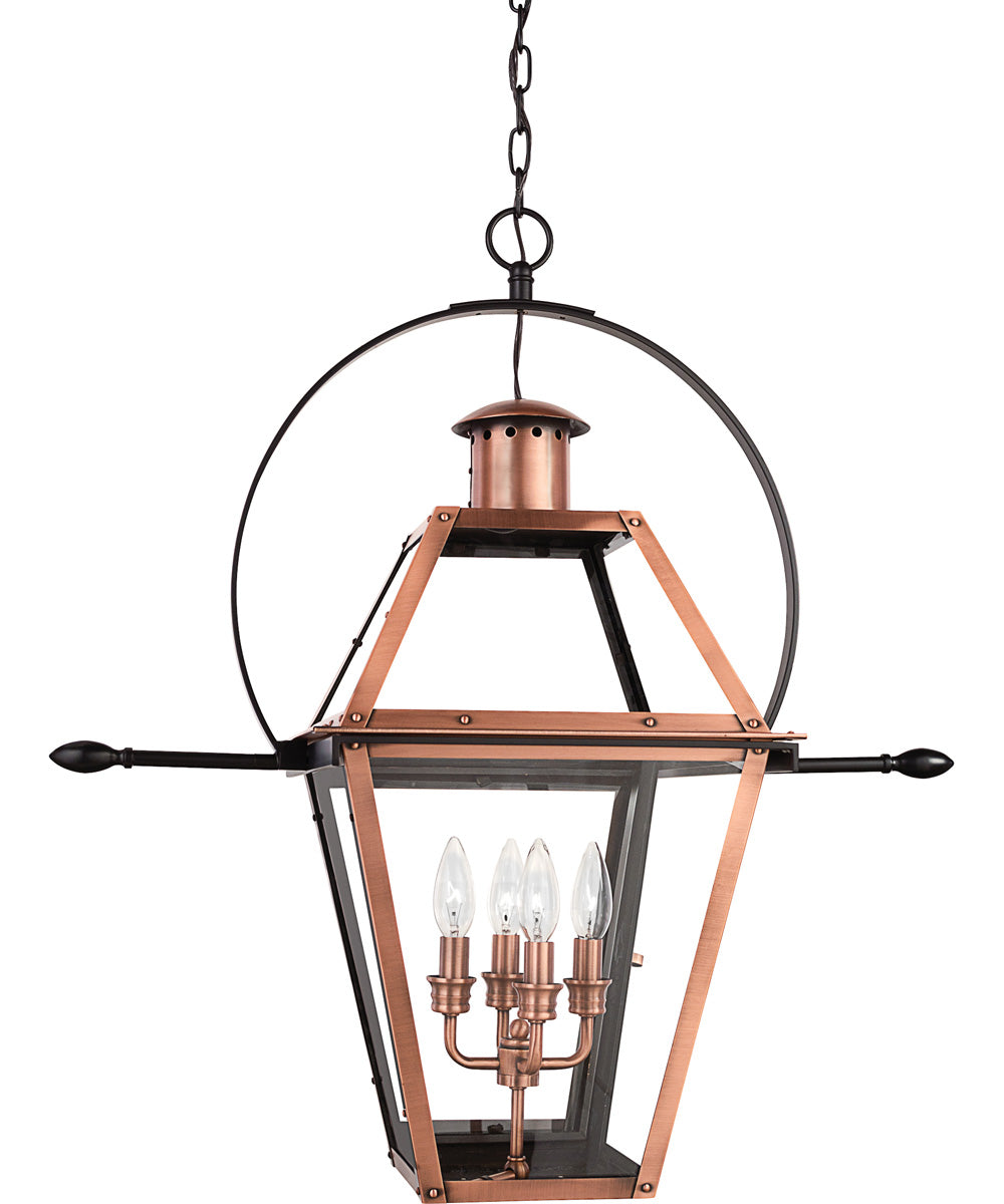 Rue De Royal 4-light Pendant Aged Copper