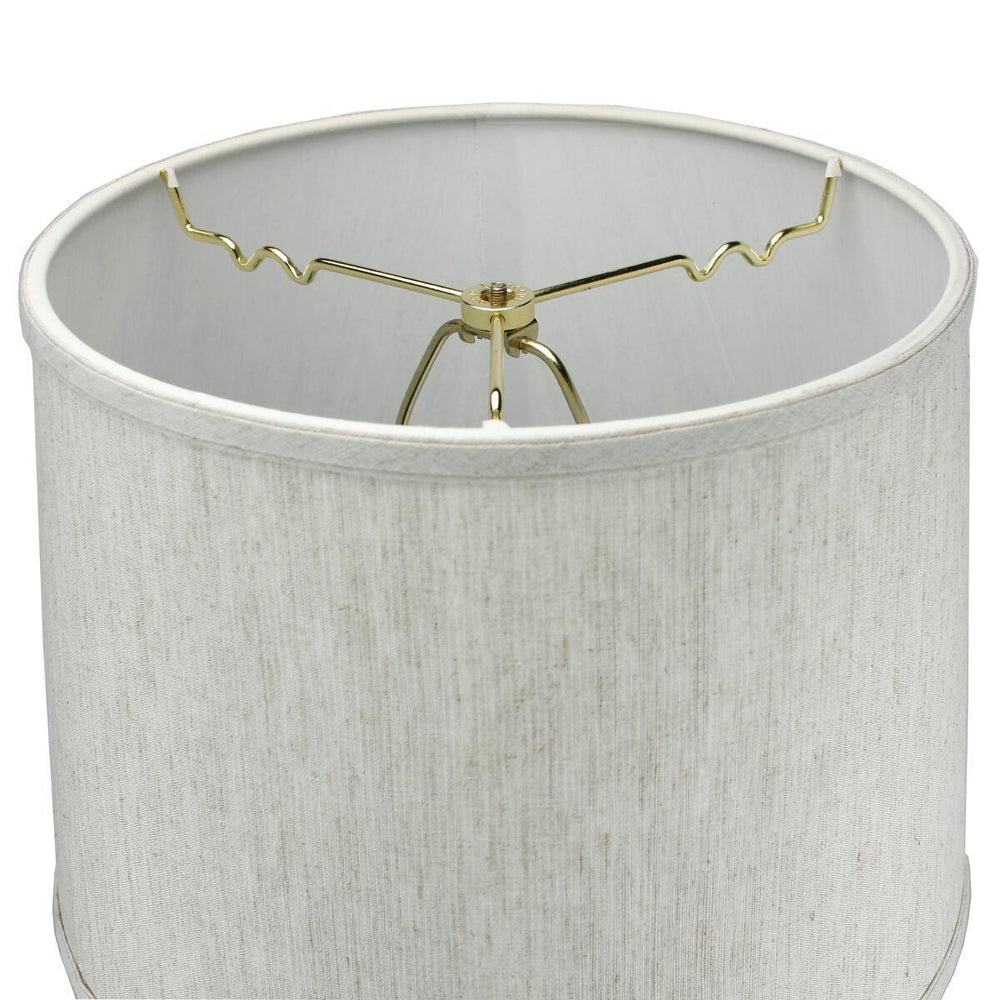 14"W 1 Light Swag Plug-In Pendant  Textured Oatmeal Shade Black Cord