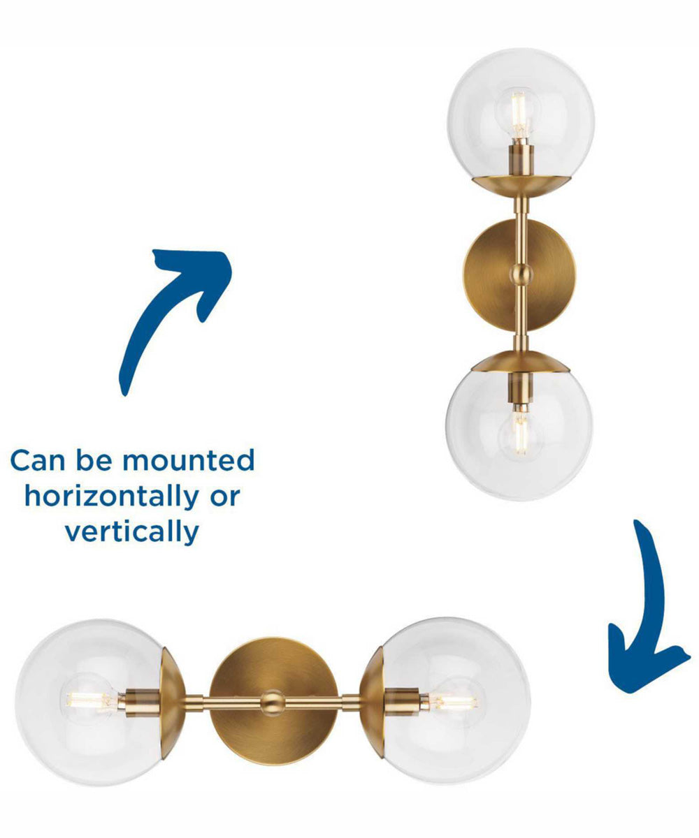 Atwell 2-Light Mid-Century Modern Wall Sconce Brushed Bronze