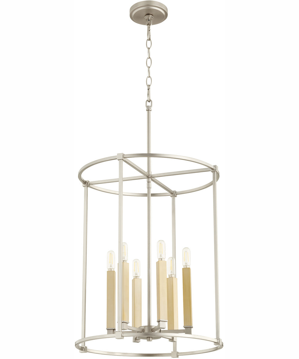 Olympus 6-light Entry Foyer Hall Chandelier Satin Nickel