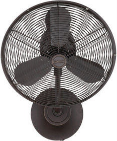 16" Bellows I Wall Fan Aged Bronze Textured